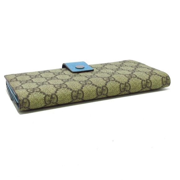 Gucci Gg Supreme Green Canvas Wallet (Pre-Owned) - Picture 3 of 11